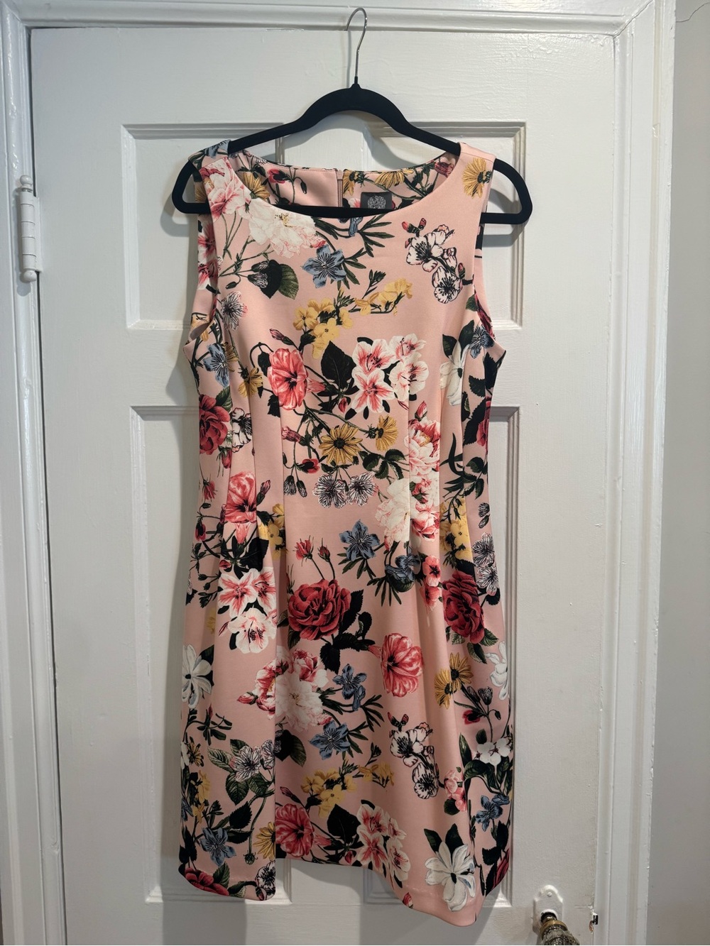 Vince Camuto Pink Floral Sleeveless Midi Dress